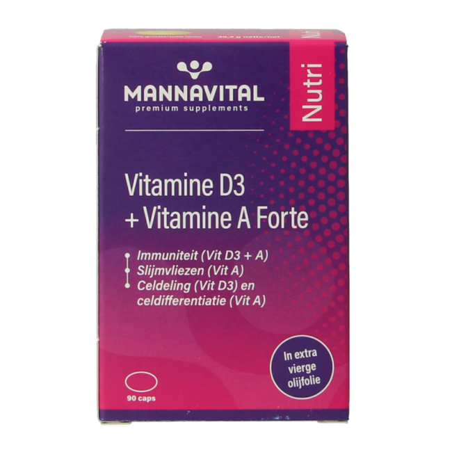 Vitamine D3 + vitamine A forte 90 Capsules