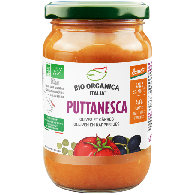 Pastasaus olijf & kappertjes demeter 350 Gram