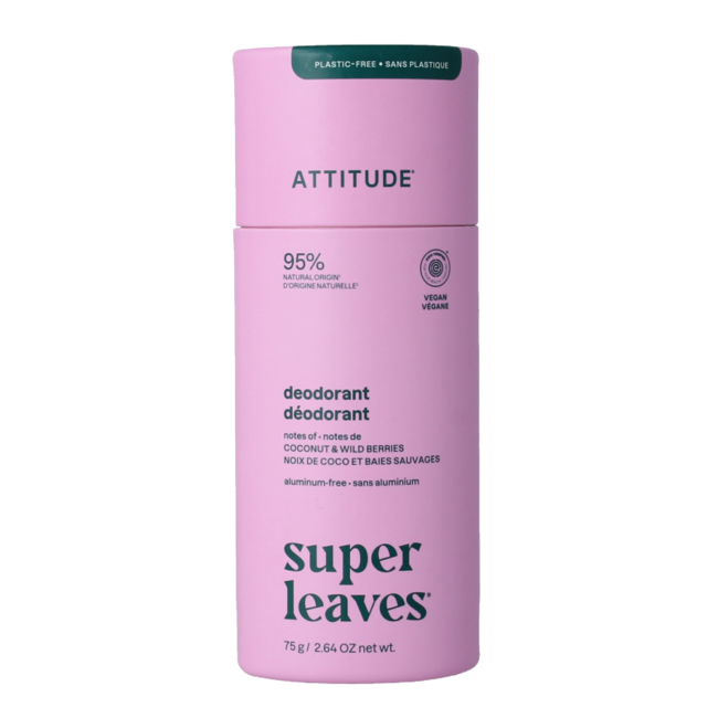 Déo super leaves noix de coco & baies sauvages 75 Grammes