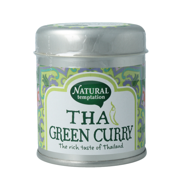 Thai green curry blikje bio 35 Gram