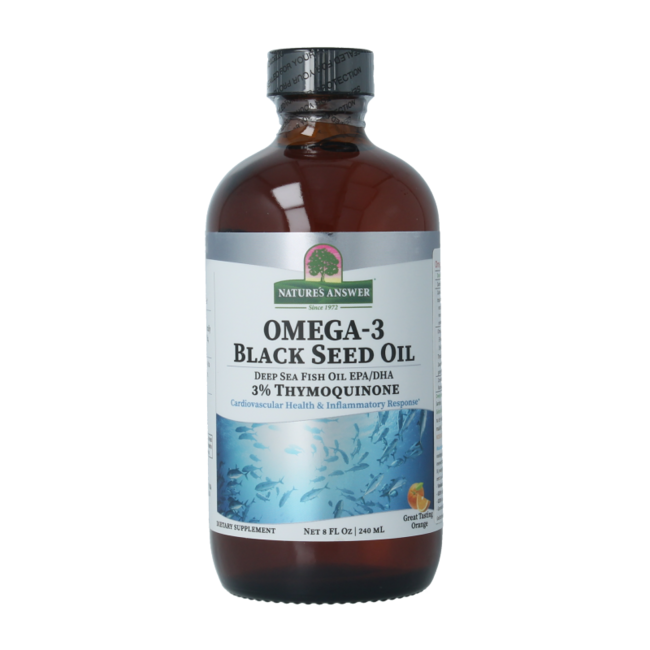 Omega 3 olej z czarnuszki w płynie 240 mililitrów
