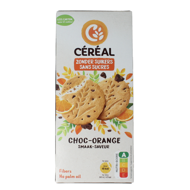 Choc-orange shortbread biscuits sugar-free 132 Grams