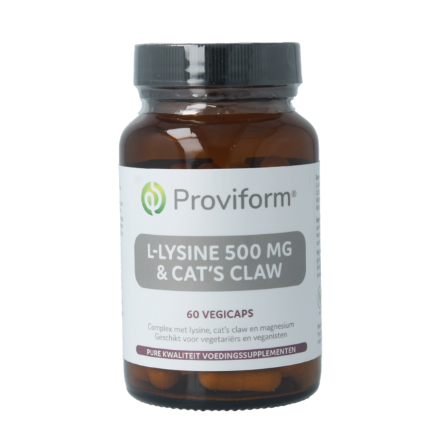 L-Lysine 500mg & cat's claw 60 Vegetarian capsules