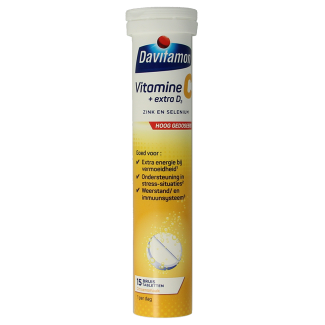 Vitamine C & D3 bruistabletten 15 Bruistabletten