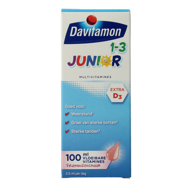 Junior 1+ liquid vitamins raspberry 100 Millilitres