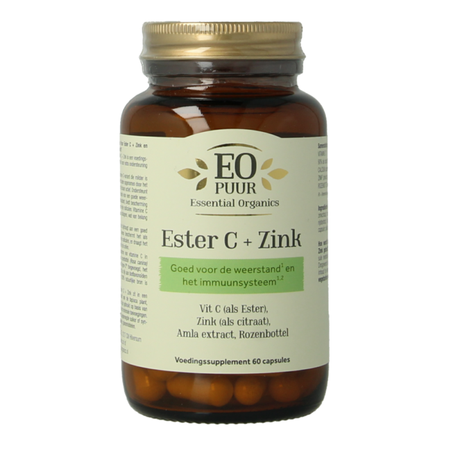 Ester C + zinc puro 60 cápsulas vegetales