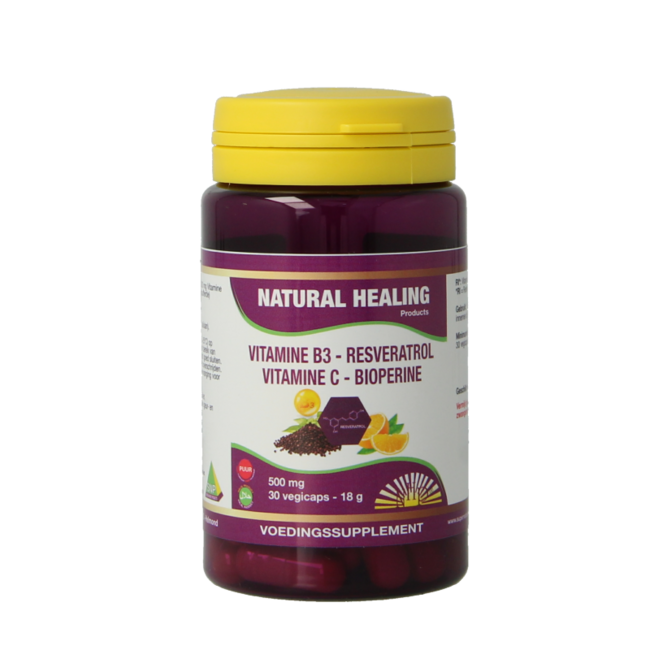 Vit B3 Resvératrol Vitamine C BioPerine 30 Gélules végétales