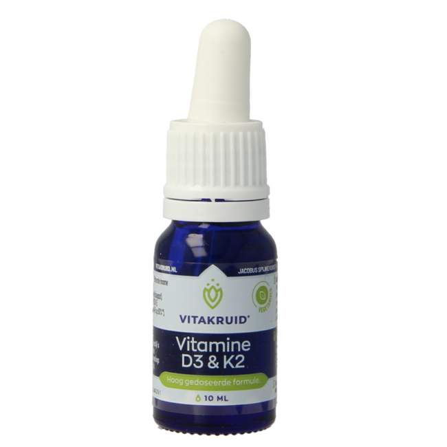 Vitamina D3 y K2 (MenaQ7) con cuentagotas 10 mililitros