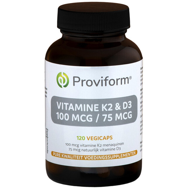 Vitamine K2 100mcg & D3 75mcg 120 Vegetarische capsules