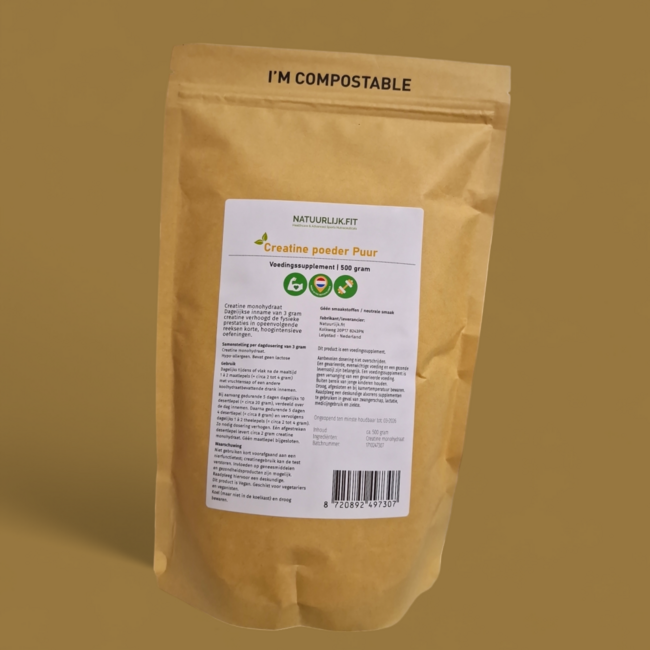 Puur creatine 500 Gram