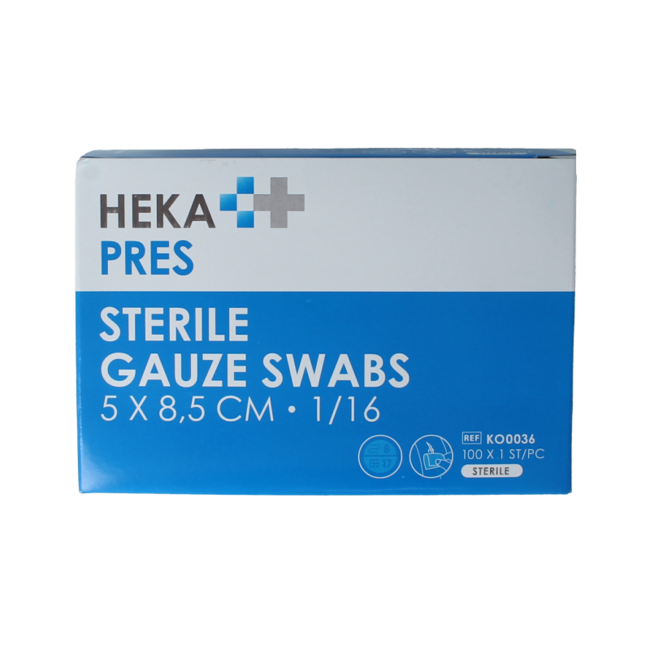 Hydrophilic gauze swab 5x8.5cm 100 Pieces