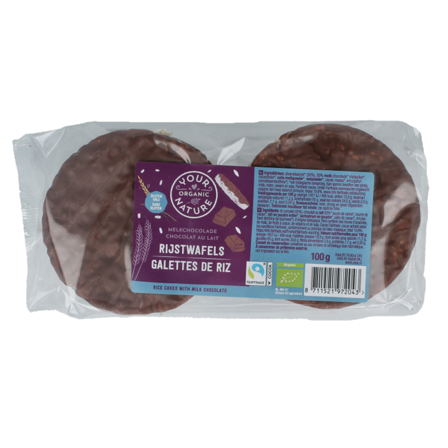 Galettes de riz chocolat au lait bio 100 Grammes