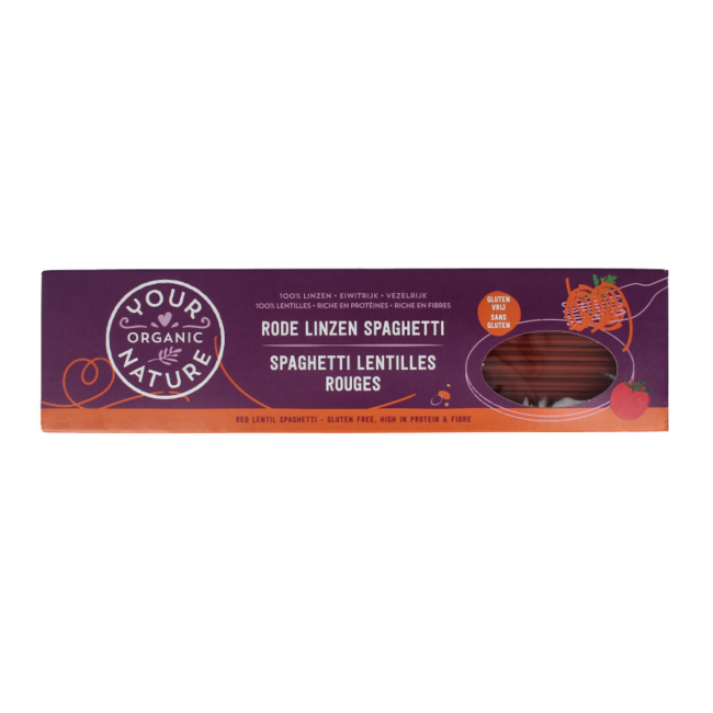Spaghetti rode linzen bio 250 Gram