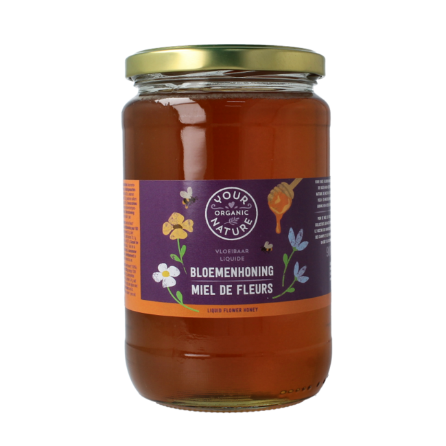 Miód kwiatowy płynny bio 900 gramów