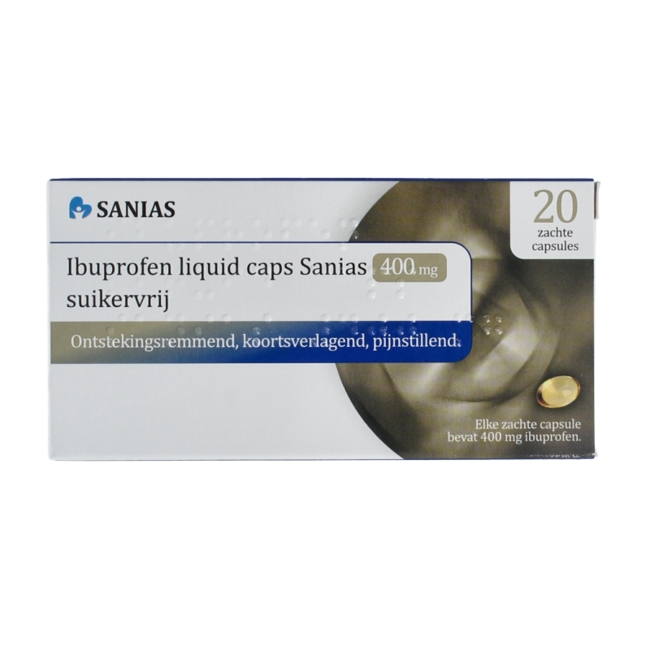 Ibuprofen w płynie 400mg bez cukru 20 kapsułek