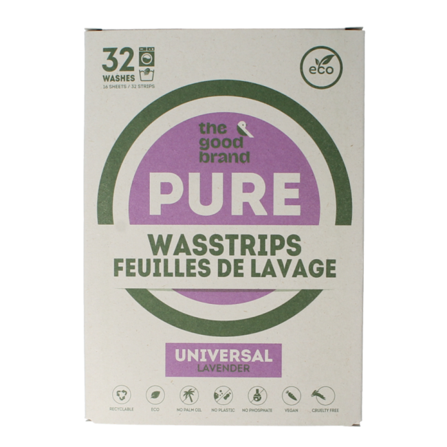 Tiras de lavado lavanda 32 unidades