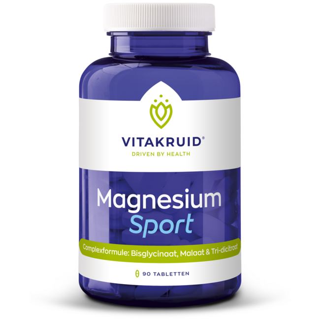 Magnesium sport bisglycinaat malaat&tri-dicitraat 90 Tabletten