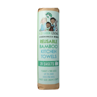 Eco Green Living Keukenrol bamboo 20 vellen 1 Rol