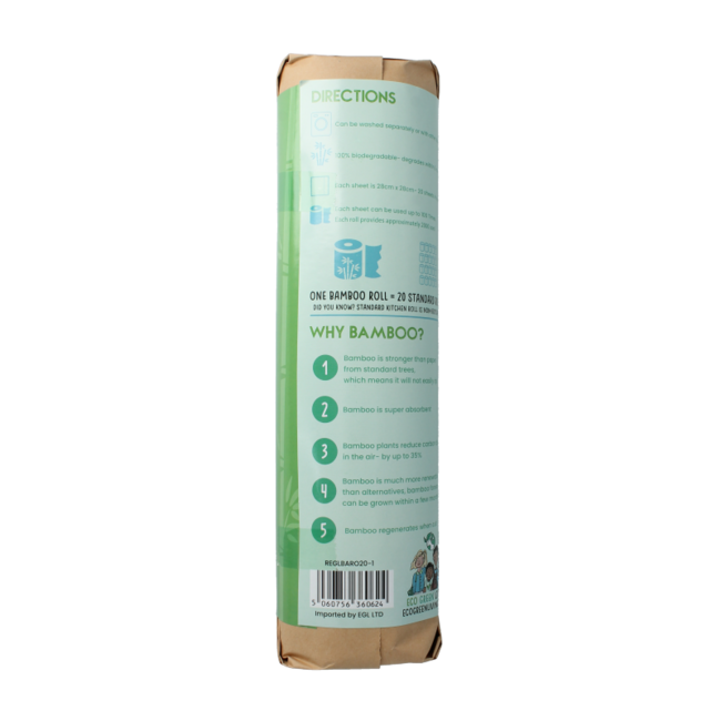 Keukenrol bamboo 20 vellen 1.00 Rol
