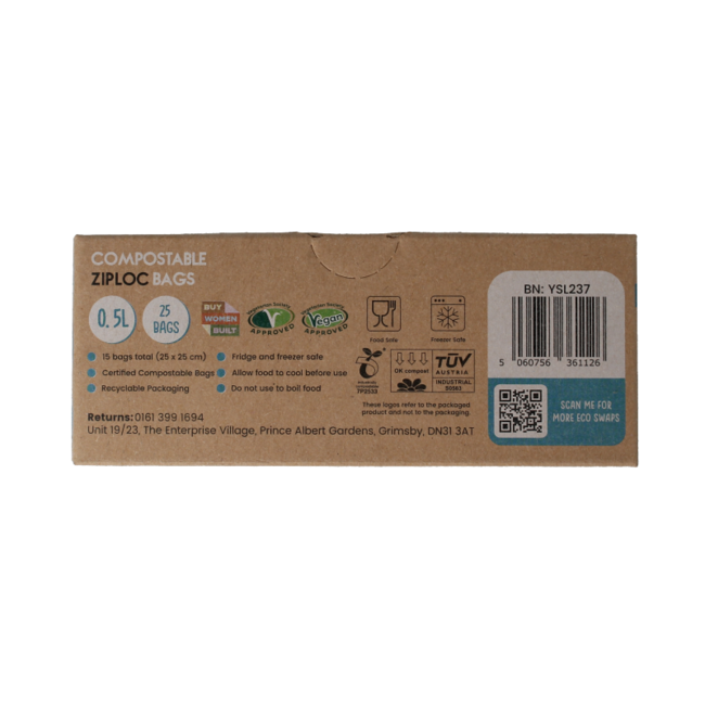 Bewaarzakjes hersluitbaar 0.5 liter 15.00 Stuks