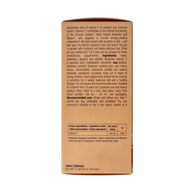 Vitamin C liquid gelstick 10ml 15.00 Stuks