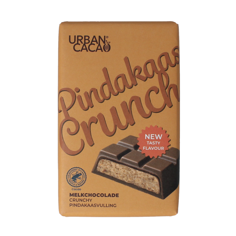 Urban Cacao Pindakaas crunch 140 Gram