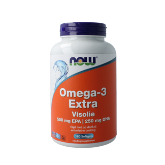 NOW Omega 3 extra aceite de pescado 500mg 180,00 cápsulas blandas