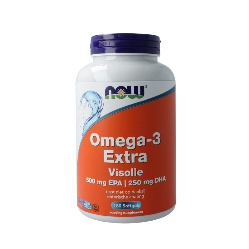 NOW Omega 3 Extra Visolie - EPA 500mg DHA 250mg | MyFitRank