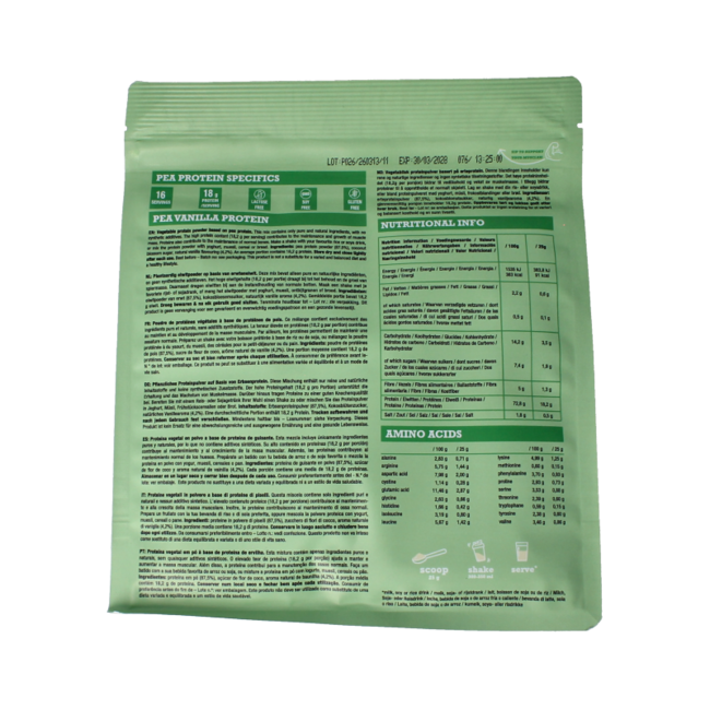 Plant protein pea vanilla 400.00 Gram