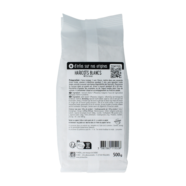 Alubias blancas bio 500,00 gramos