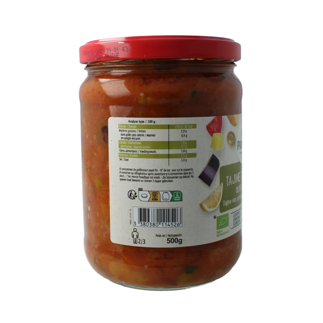 Tajine lemon olijf bio 500.00 Gram