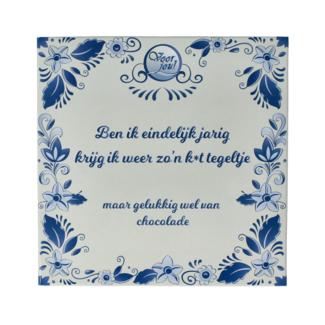 Voor Jou! Carreau Delft bleu « k*t » 75,00 grammes
