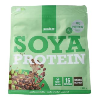 Purasana Protéine végétale soja cacao bio 400,00 grammes