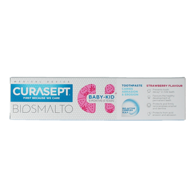Curasept Biosmalto tandpasta kind caries erosie slijtage 50 Milliliter