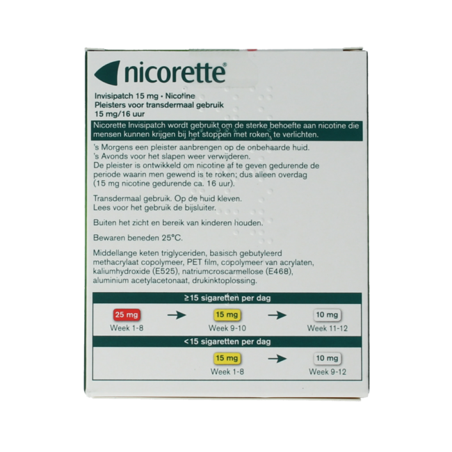 Patch invisible 15 mg 7,00 pièces