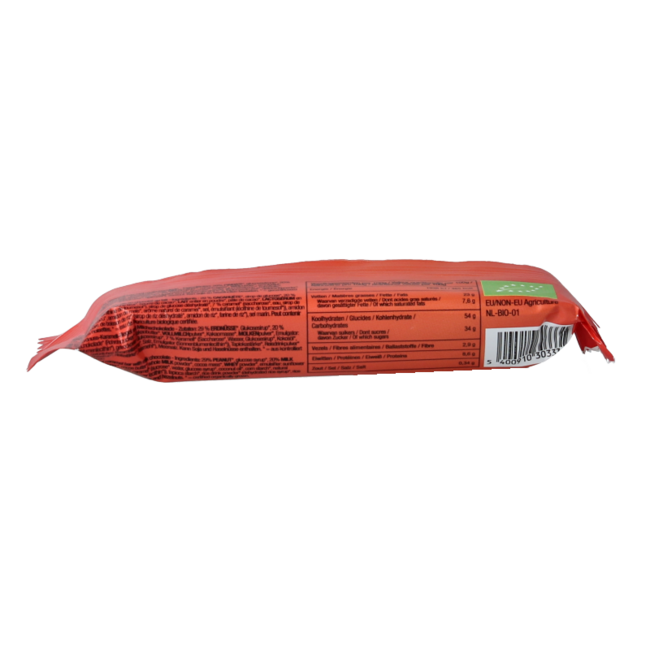 Peanut caramel bar milk chocolate organic 40.00 Gram