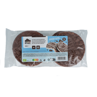 Nutribel Wafle ryżowe z czekoladą mleczną bio 100 gram