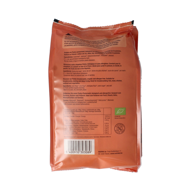 Panko paneermeel glutenvrij bio 200.00 Gram
