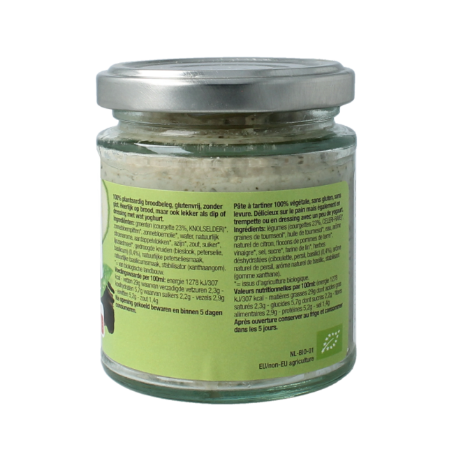 Tartinade aux herbes sans gluten bio 190,00 millilitres