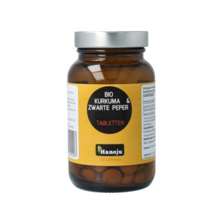 Hanoju Turmeric powder + piperine 500mg organic 150.00 Tablets