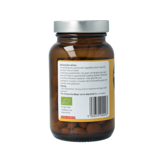 Kurkumapoeder + piperine 500mg bio 150.00 Tabletten
