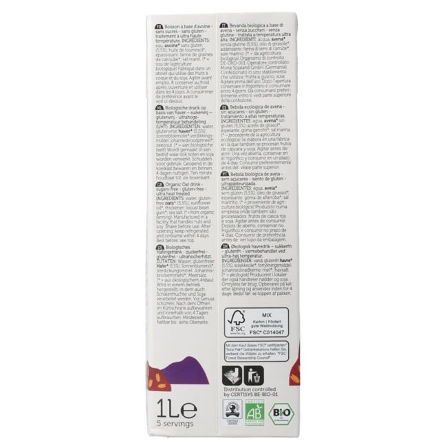 Haferdrink zuckerfrei Bio 1,00 Liter