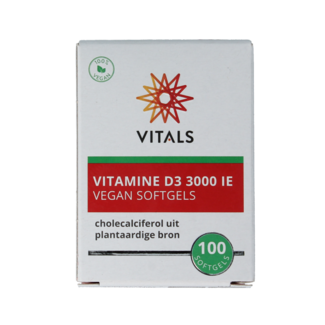 Vitals Vitamine D3 3000 UI 100,00 capsules molles