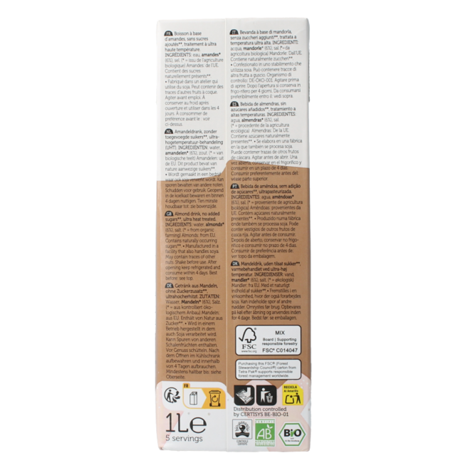 Boisson aux amandes Pur bio 1,00 litre