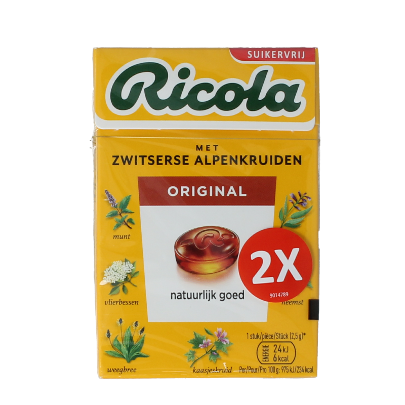 Ricola Original suikervrij duo pack 100 Gram