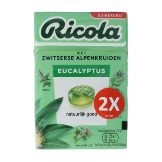 Ricola Eucalyptus senza zucchero duo pack 100 grammi