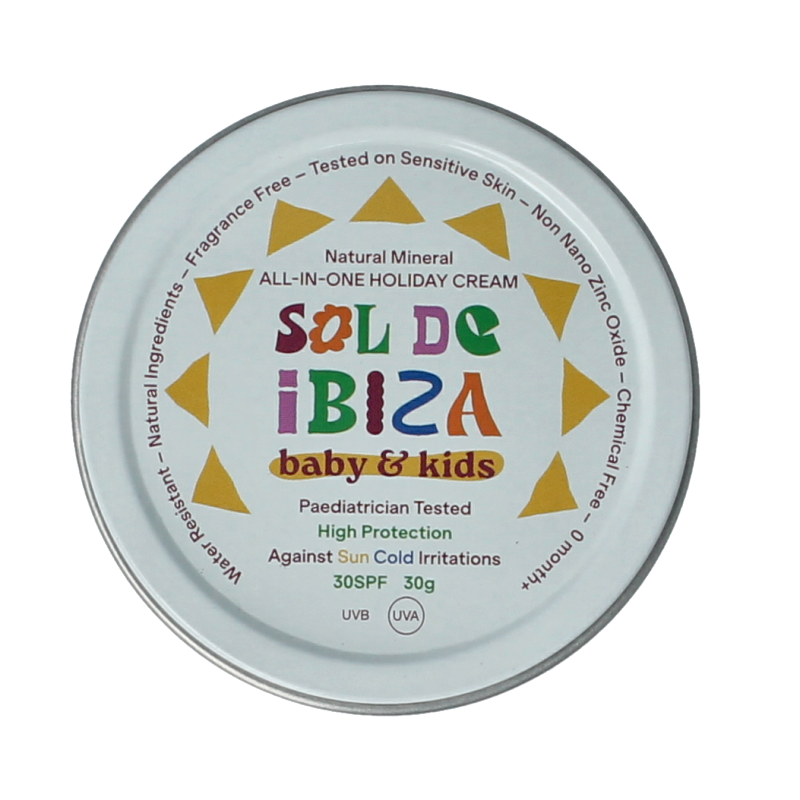 Sol De Ibiza Beschermende creme baby & kids SPF30 mini bio 30 Gram