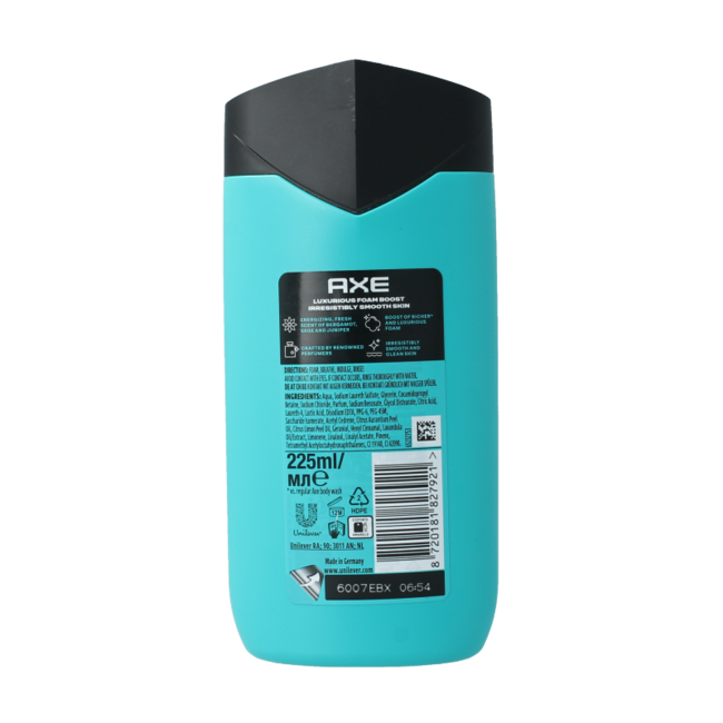 Axe Fine Fragrance Aqua Bergamot Shower Gel 225.00 Millilitres