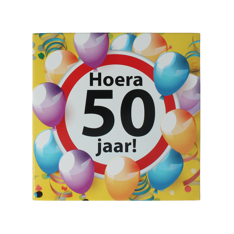 Voor Jou! Tablet hoera 50 jaar 75 Gram
