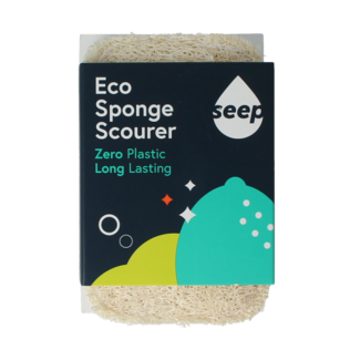 Seep Éponge avec tampon à récurer en luffa compostable 1,00 pièce